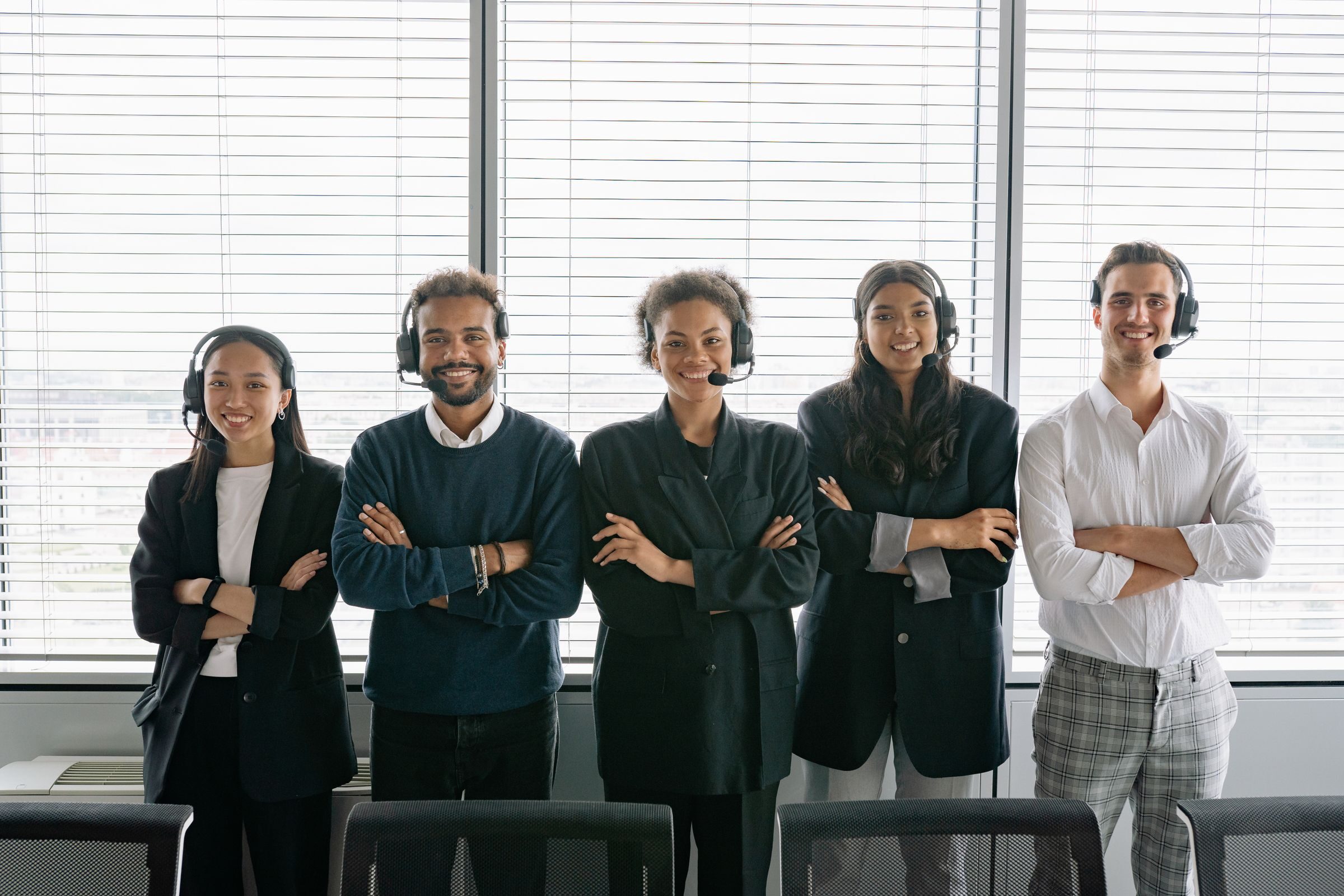 Insurance agents taking live transfer calls